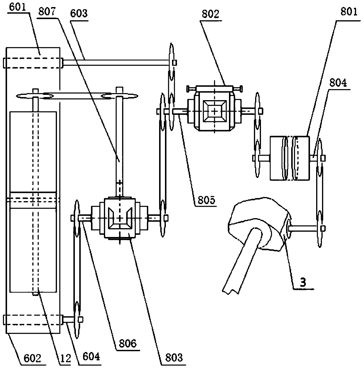 A single-sided automatic switching variable fertilization equipment