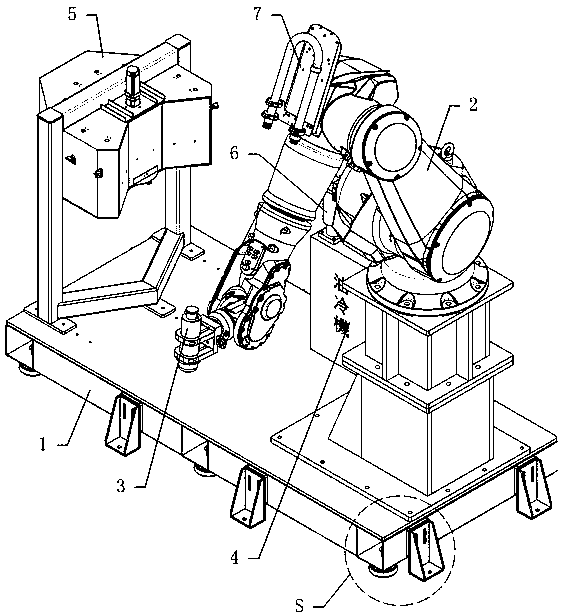 Mechanical arm device of bathtub machining system