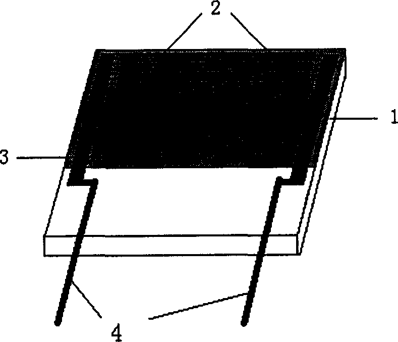 Siliceous copolymer resistor type thin film humidity sensitive element and method for making same