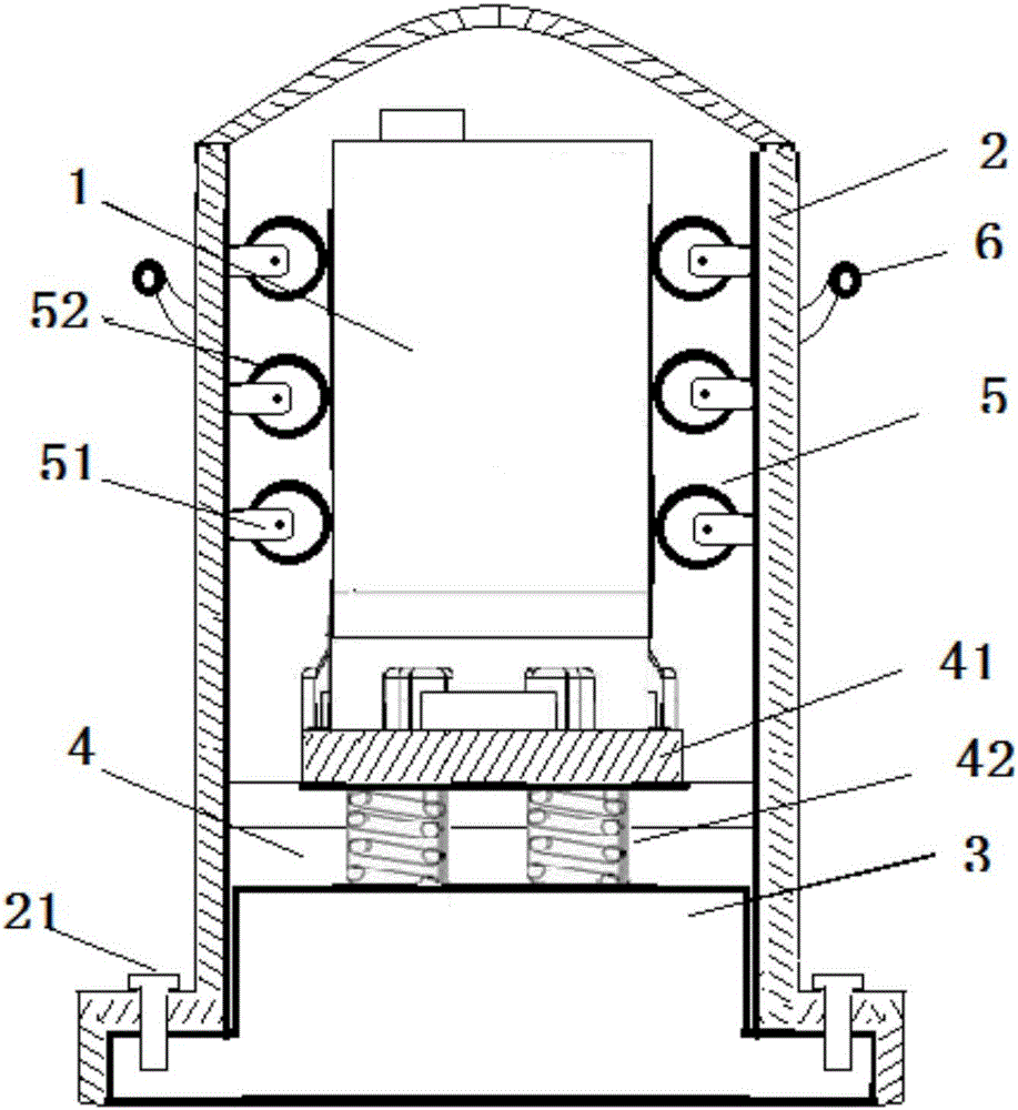 Water pump device capable of damping and reducing noises