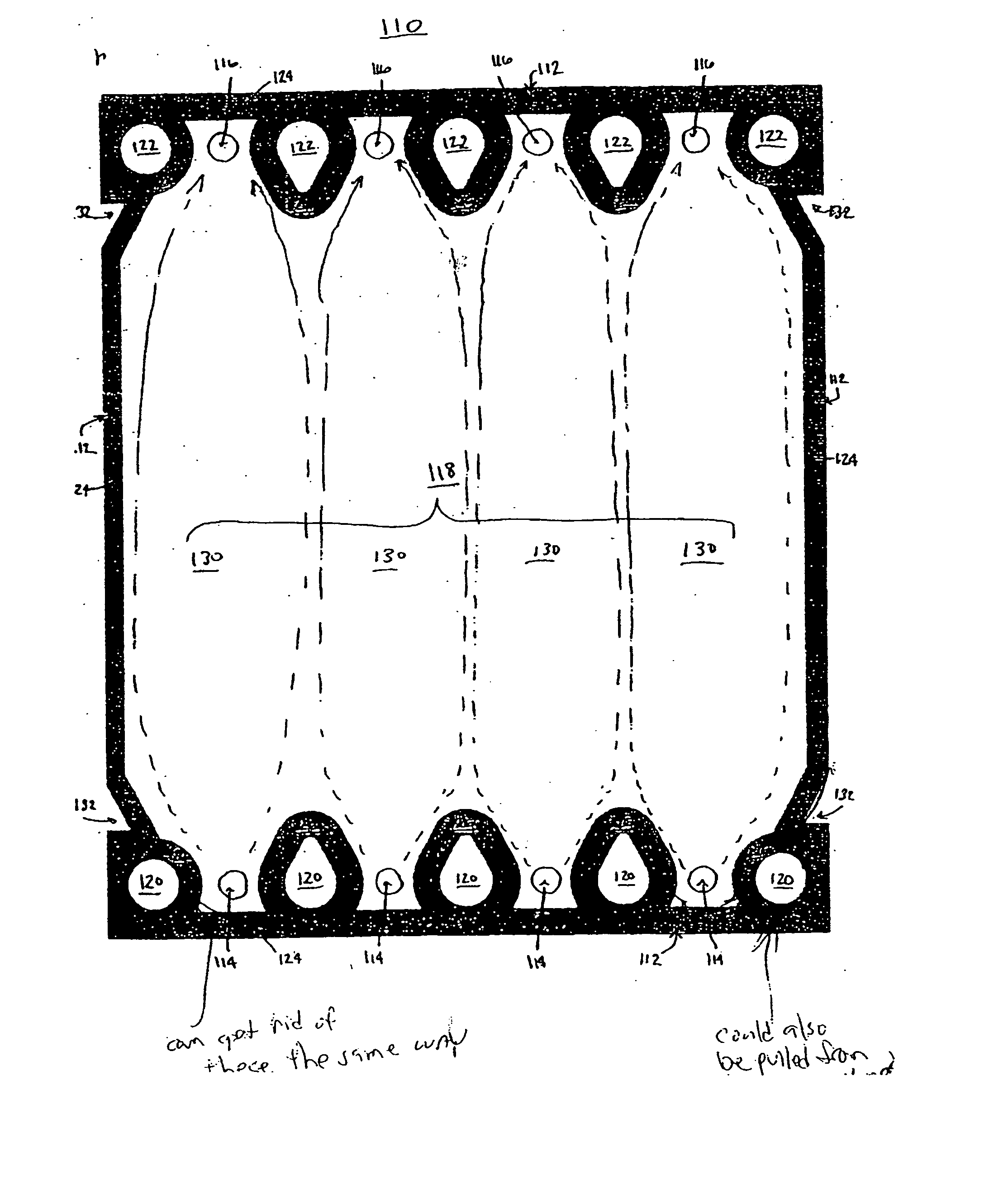 Shaped flow distribution in filtration cassettes