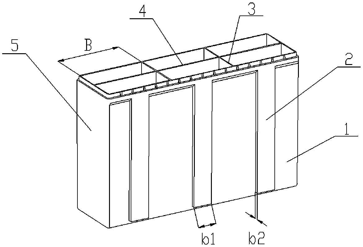 Strengthening structure for bottom shell of lead-acid storage battery