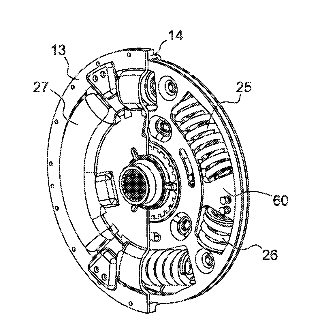 Torsional damping device for a motor vehicle transmission system