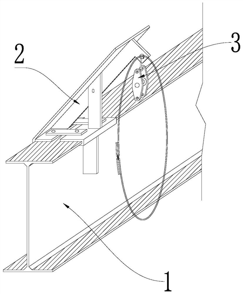 Auxiliary hoisting device based on existing profile steel and mounting method