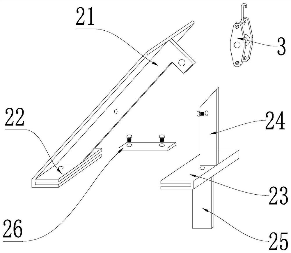 Auxiliary hoisting device based on existing profile steel and mounting method