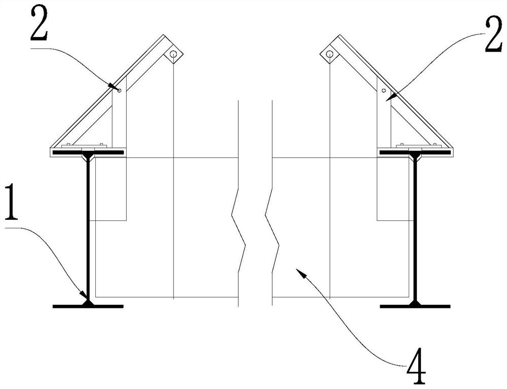 Auxiliary hoisting device based on existing profile steel and mounting method