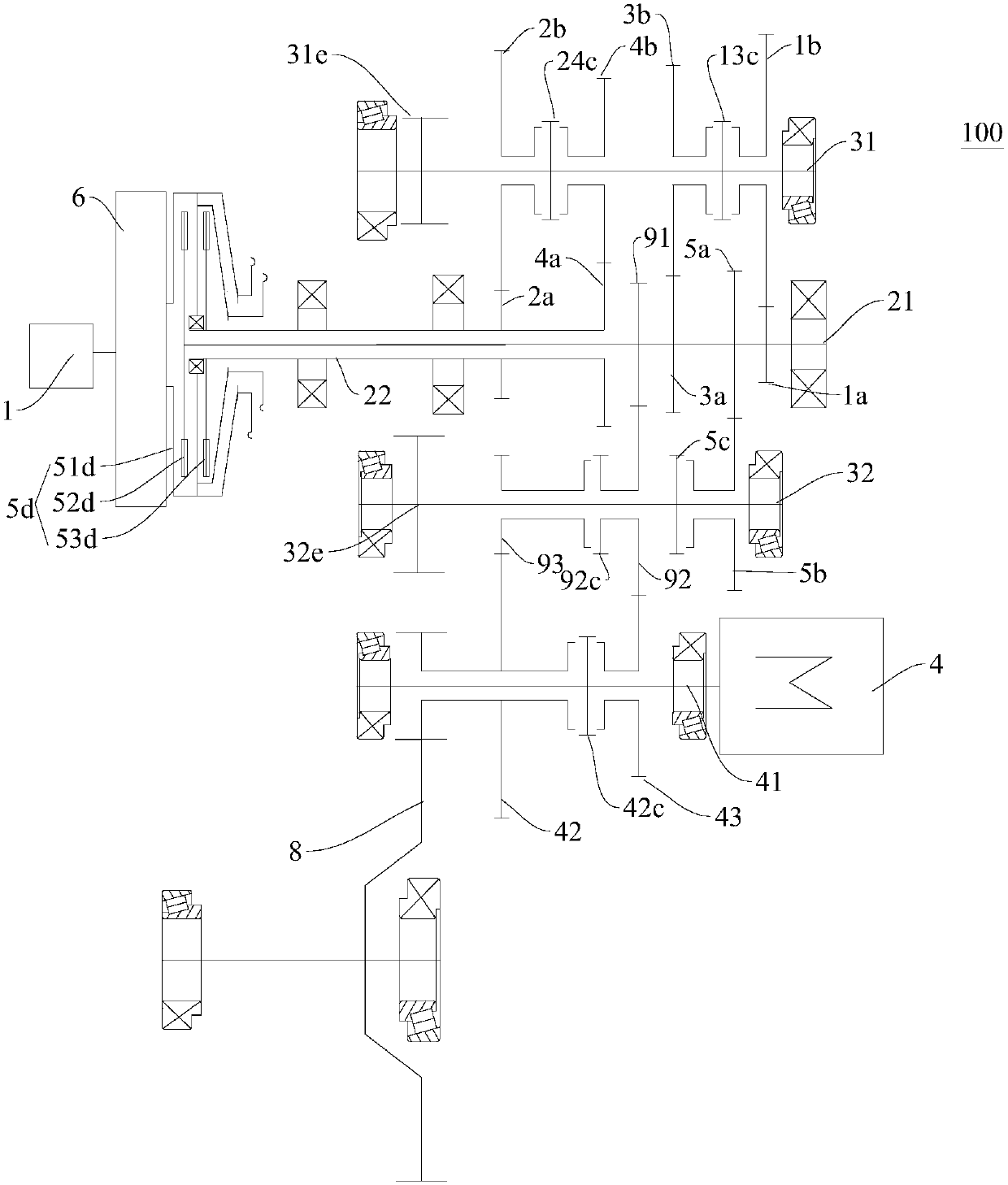 Power driving system for vehicle and vehicle