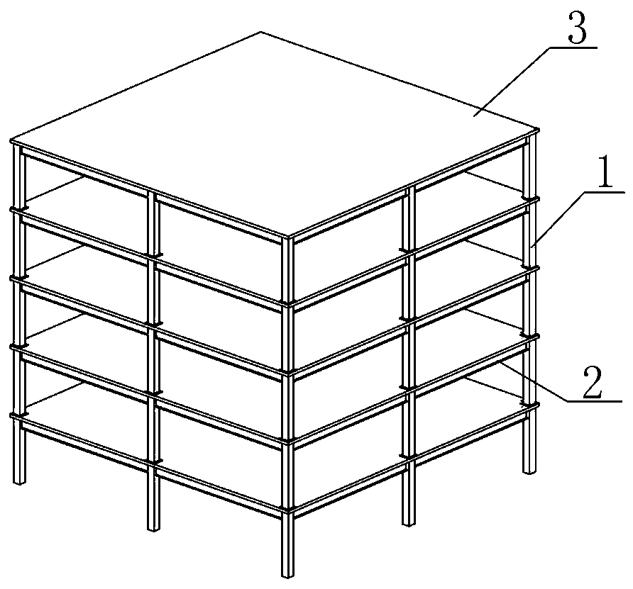 Assembled column pestle connected steel structure system and design method thereof