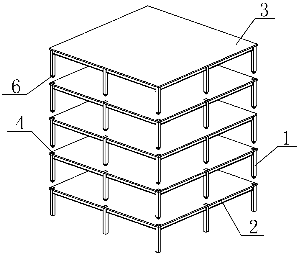 Assembled column pestle connected steel structure system and design method thereof