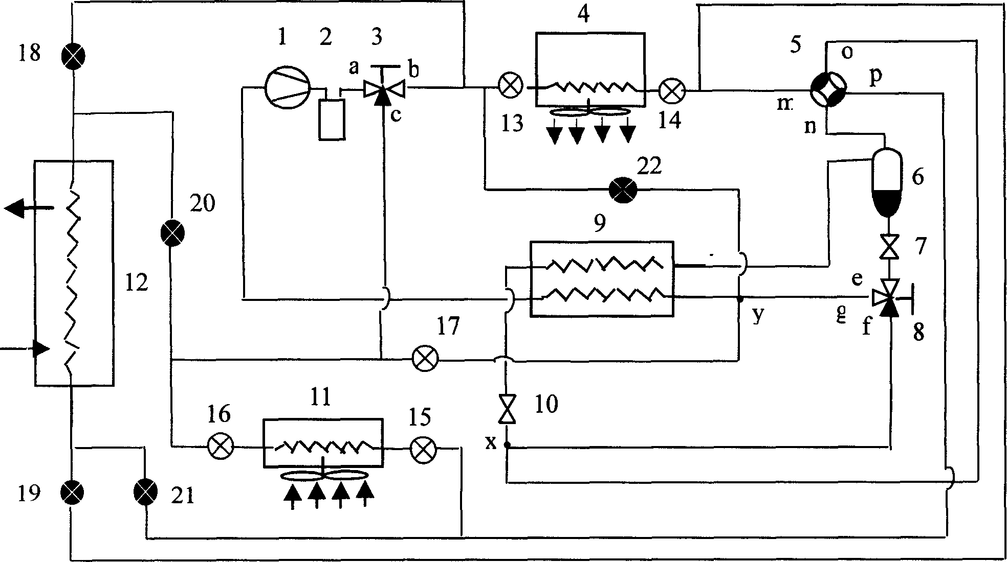 High-low temperature changeable graded evaporation air-conditioner heat pump water heater