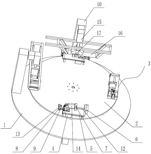 Special-shaped glass bottle double-sided trademark offset printing device