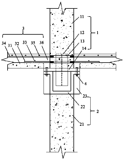 Bolting plug-in vertical prefabricated shear wall and superimposed sheet joint structure and construction method thereof