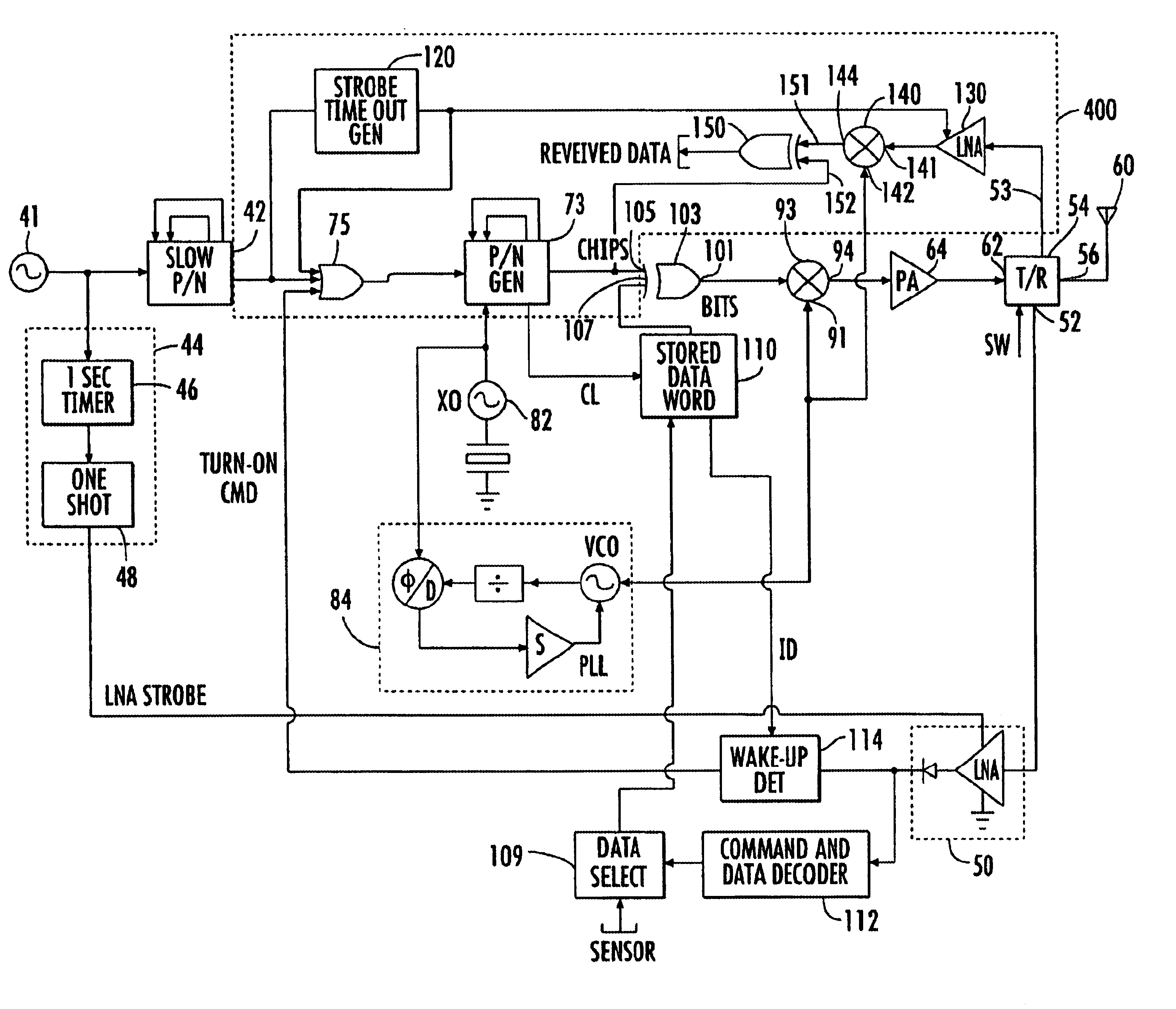 Geolocation system with controllable tags enabled by wireless communications to the tags