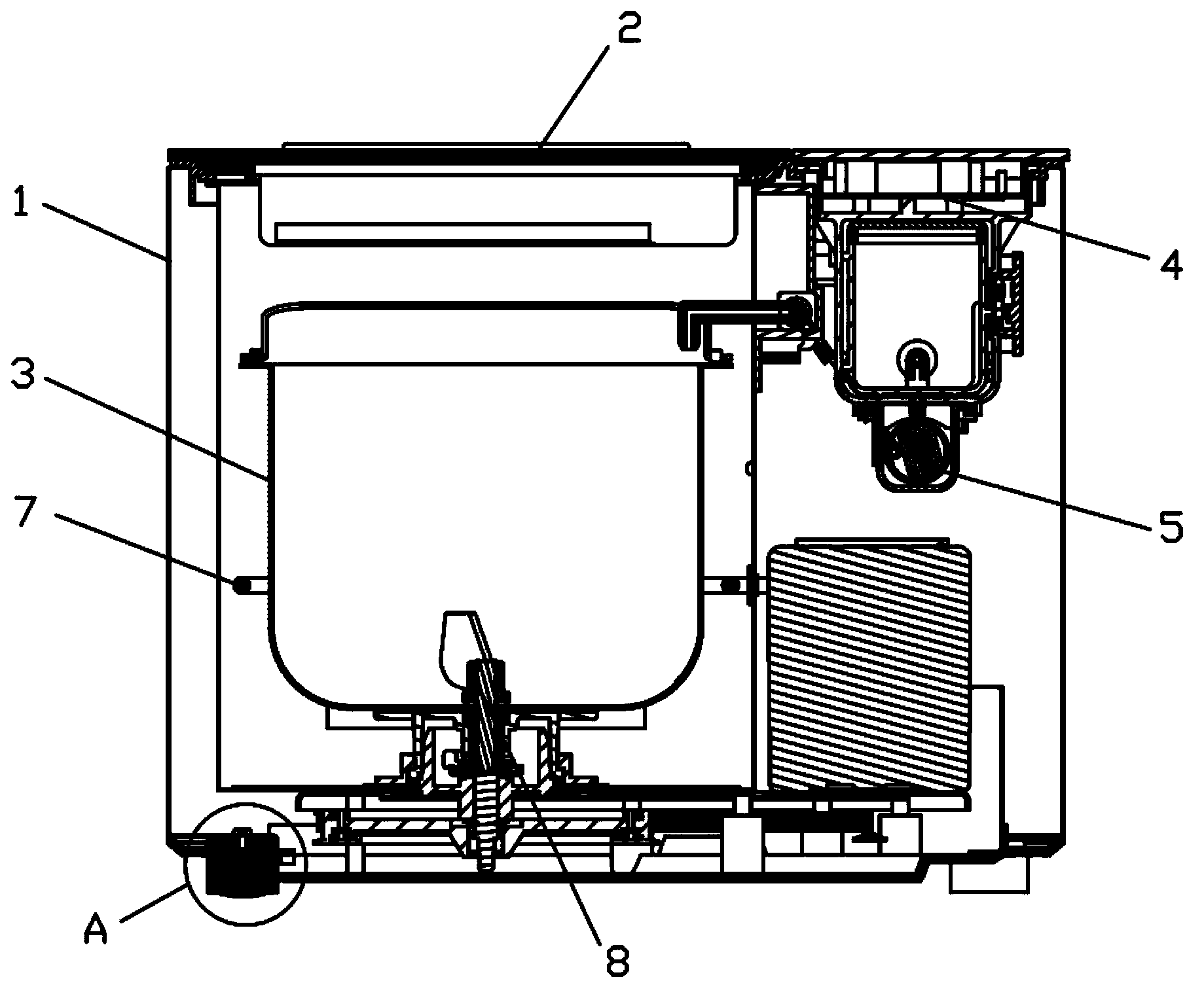 Intelligent bread machine and weighing control method thereof