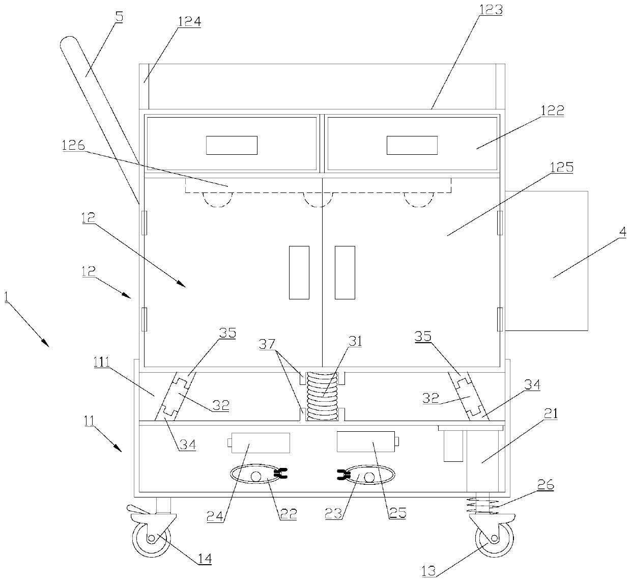 An intelligent trolley used in medical clinic