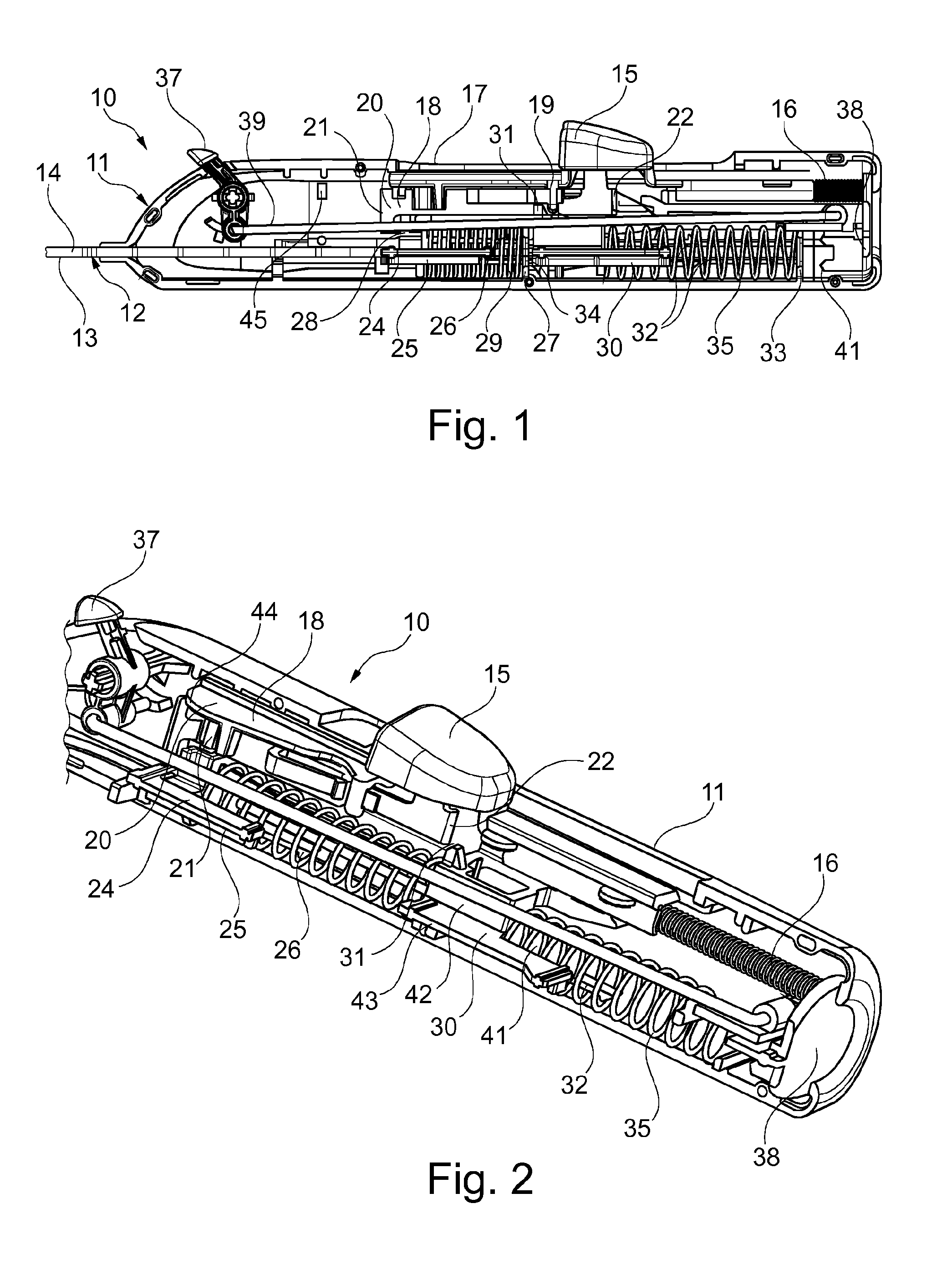 Device for taking at least one sample of tissue