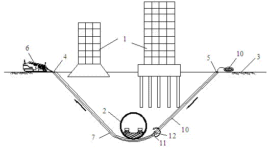 Construction method for treating operating metro tunnel settlement by using anchor cable method