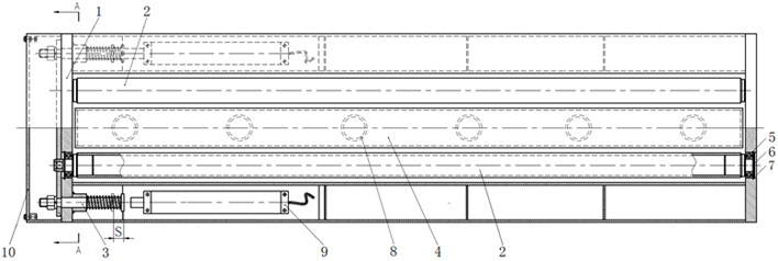 Rolling shaft type berth ground lock