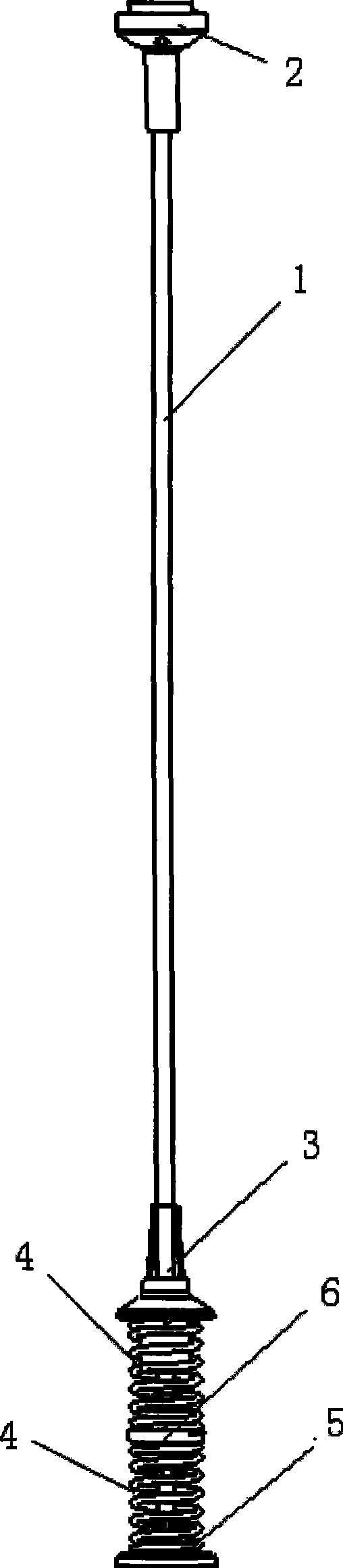 Shock-absorbing suspension rod of combined spring