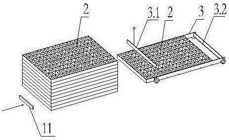 Automatic sorting and picking device for rapid detection of fresh cocoons based on grid stack