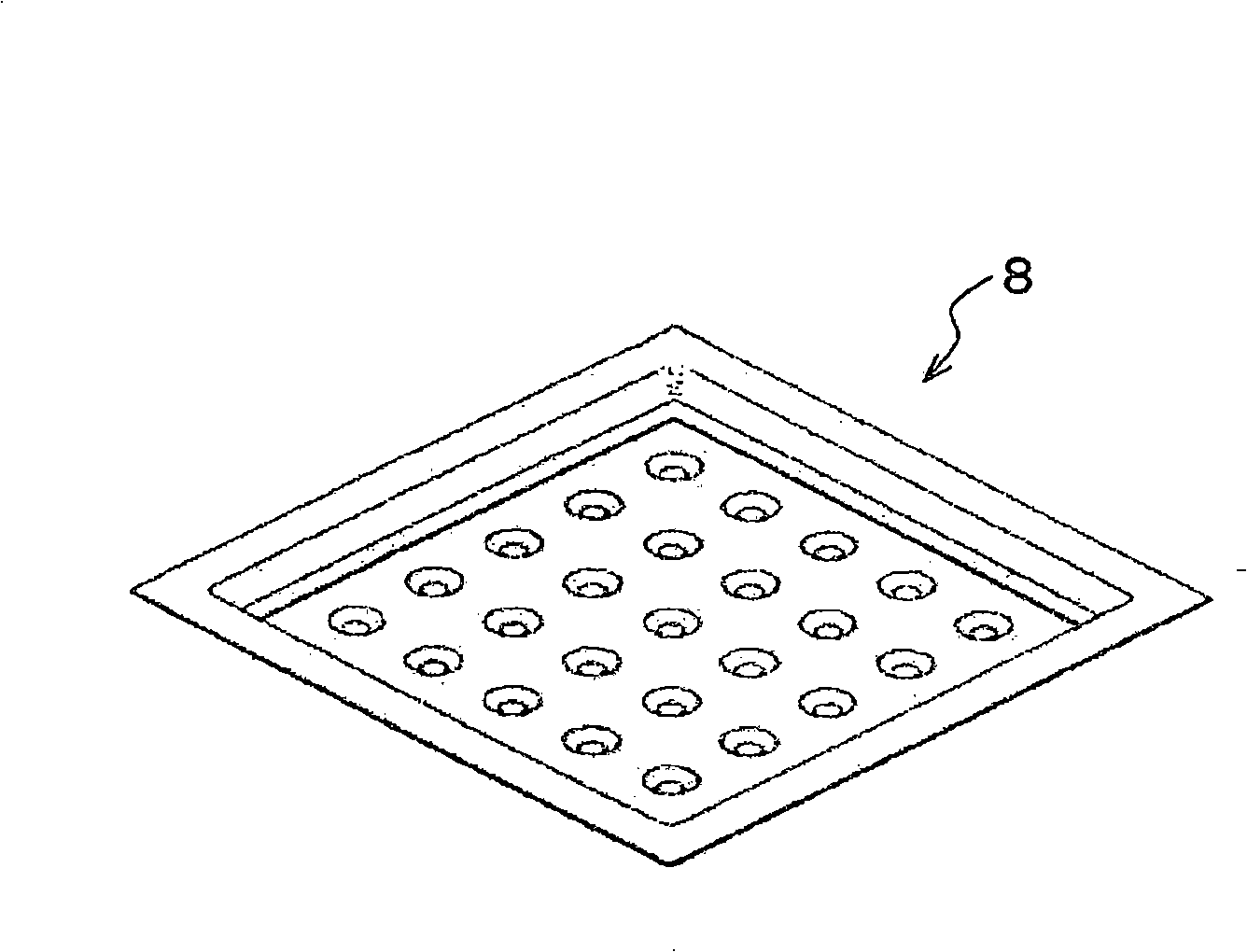 Sheet for guiding visually impaired person, its manufacturing method, and construction method for facility for guiding visually impaired person