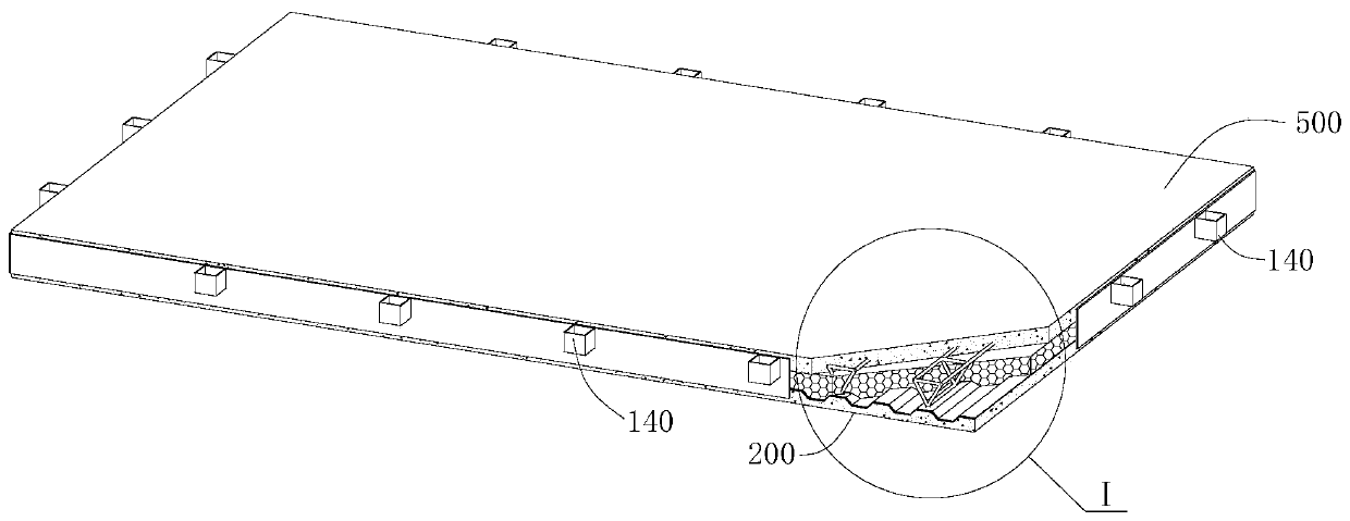 Fabricated composite floor slab and construction method thereof