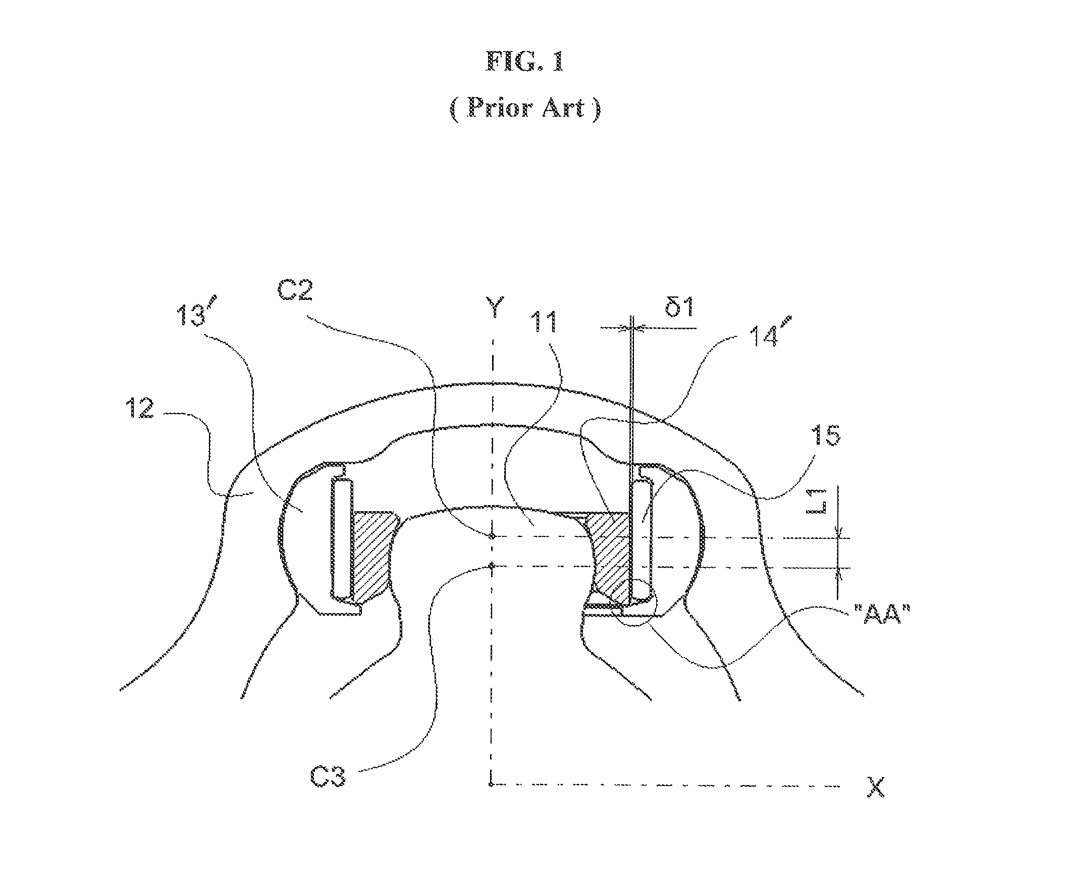 Constant velocity joint of tripod type