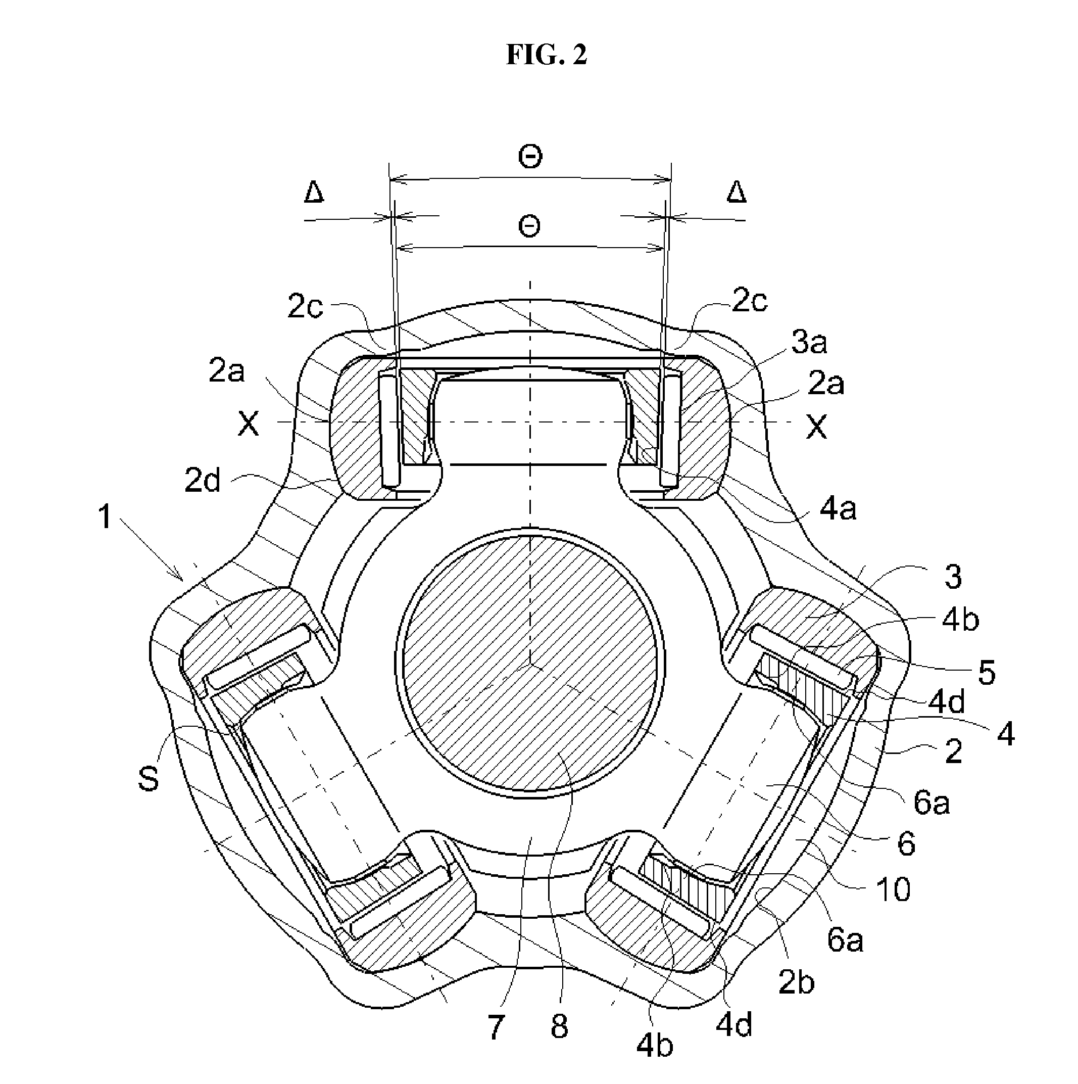 Constant velocity joint of tripod type