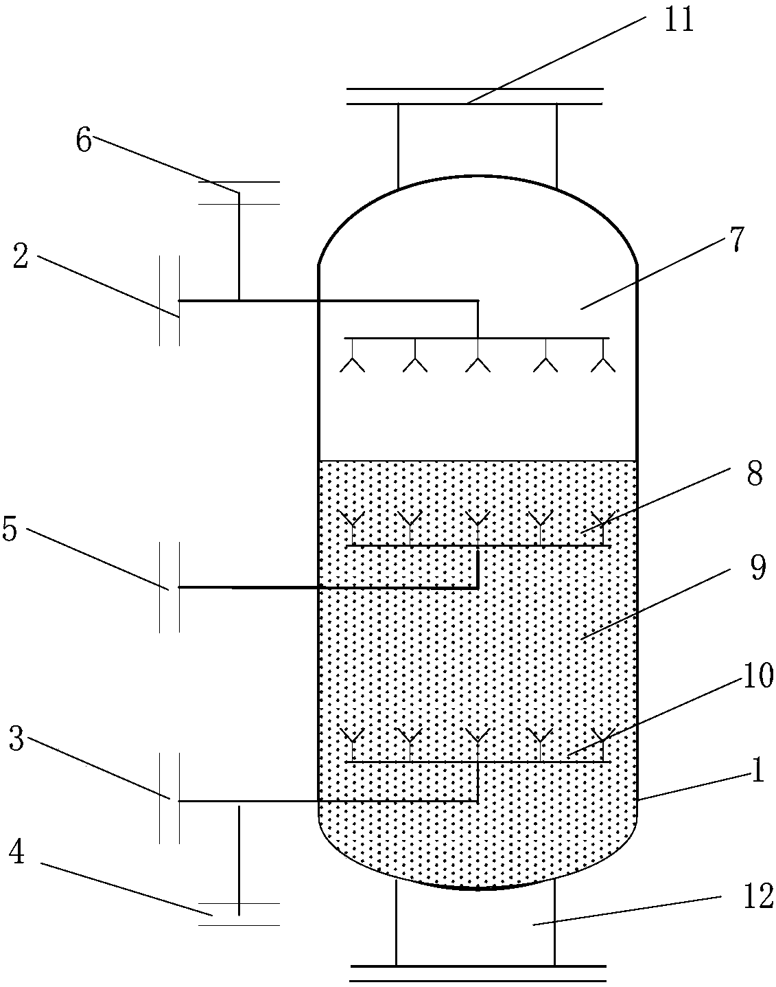 Static bed filtering and purifying system and fluid filtering and purifying method