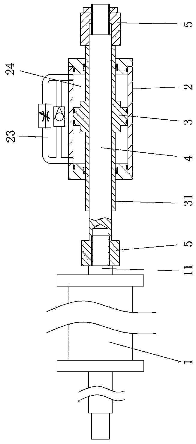 A pneumatic integrated device with hydraulic damping