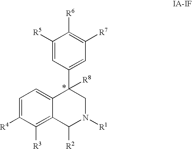 4-Phenyl substituted tetrahydroisoquinolines and use thereof to block reuptake of norepinephrine, dopamine and serotonin