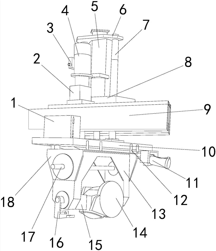 Gearbox overturning and displacing mechanism