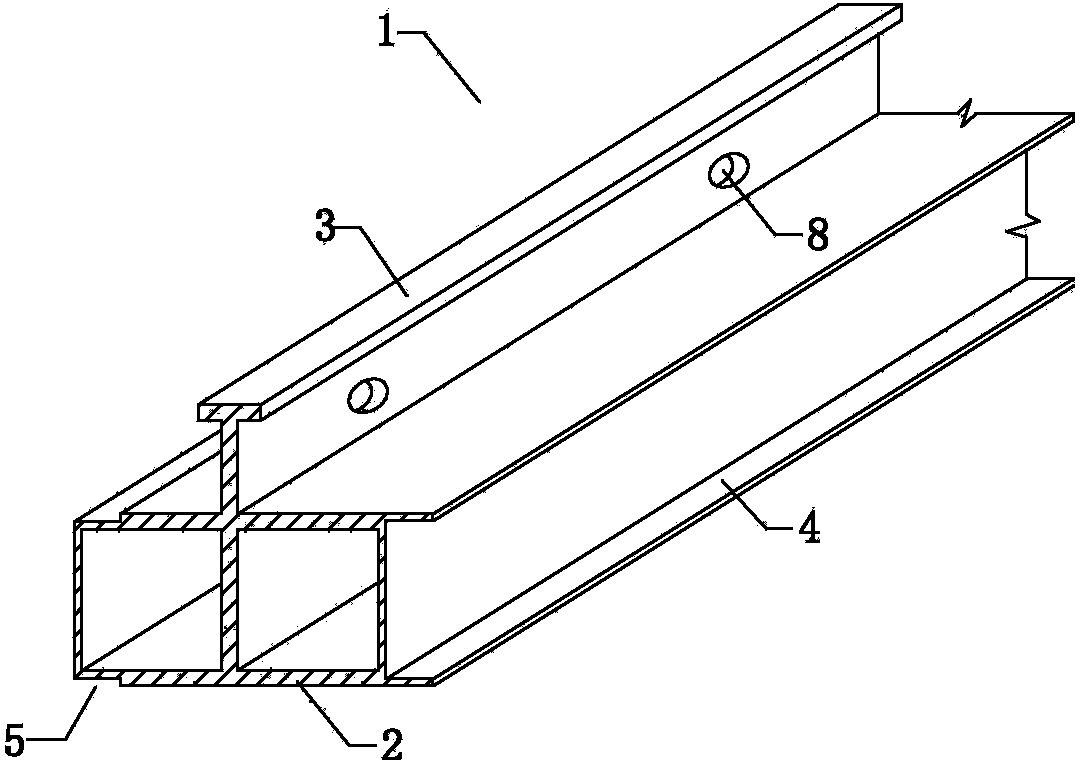 FRP component with ribs and construction method for combination between FRP component and concrete