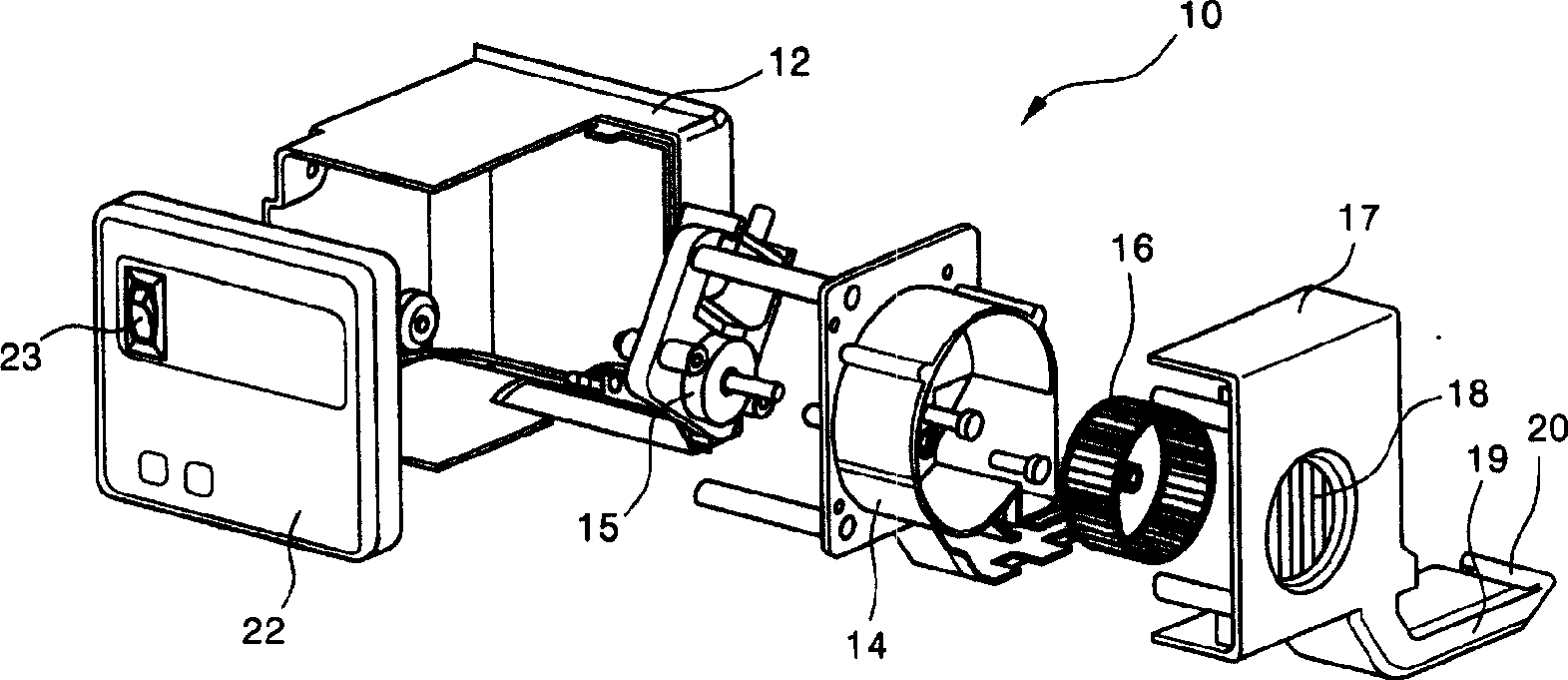 Ice making machine hoving fan component element