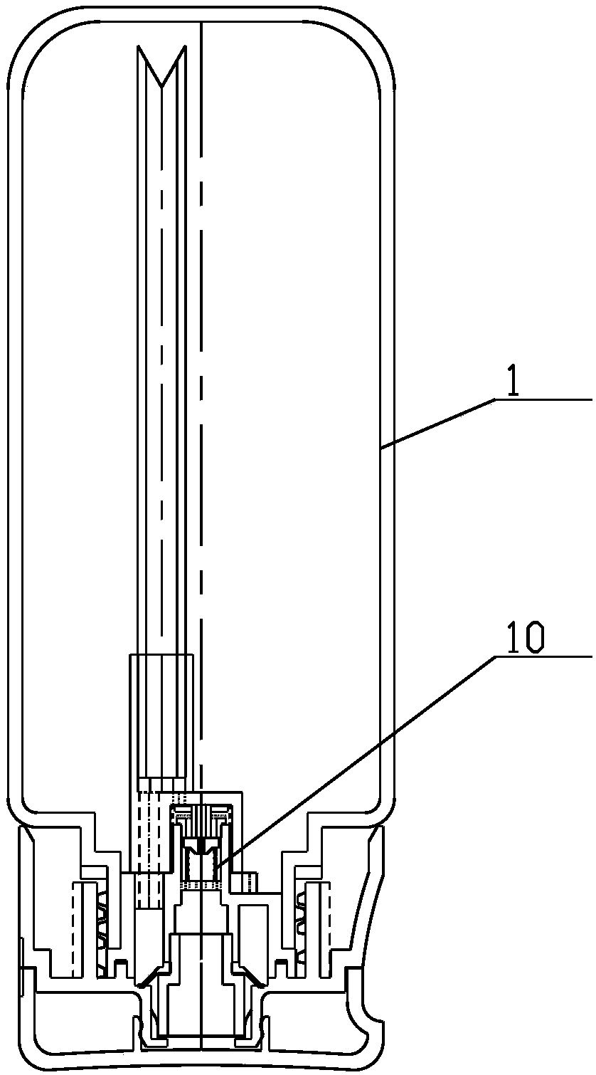 Inverted type extruding foam pump