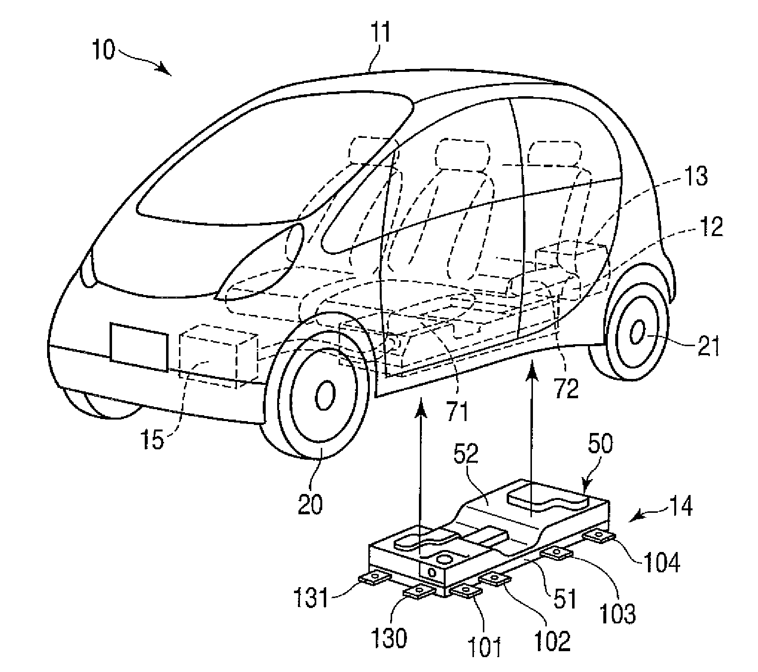 Battery unit mounting structure for electric vehicle