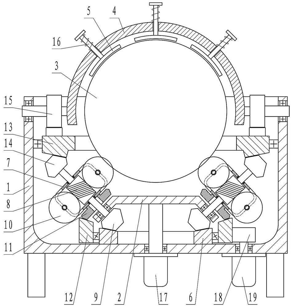 A spherical surface processing device