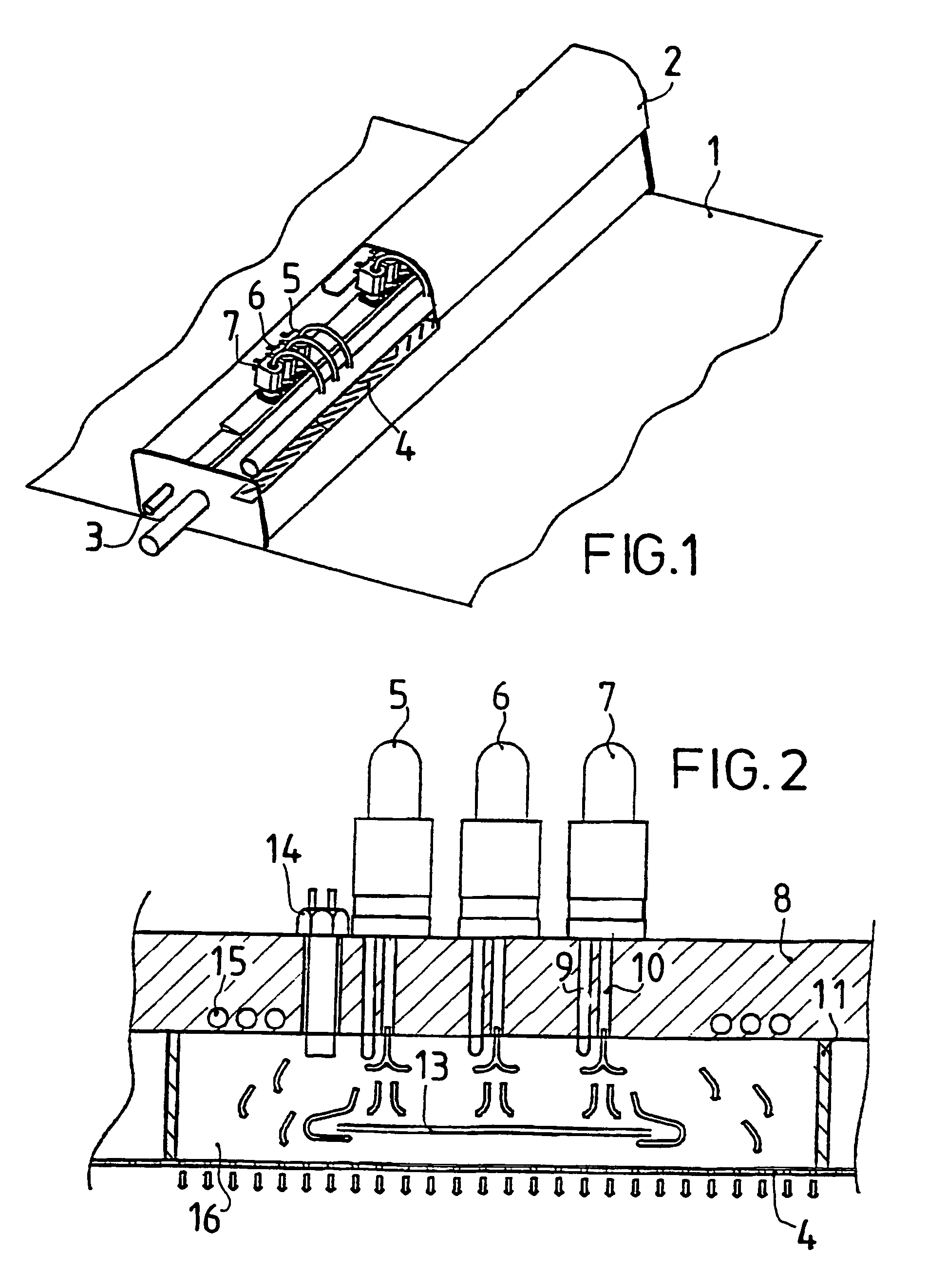 Method and assembly for moistening a moving web or paperboard