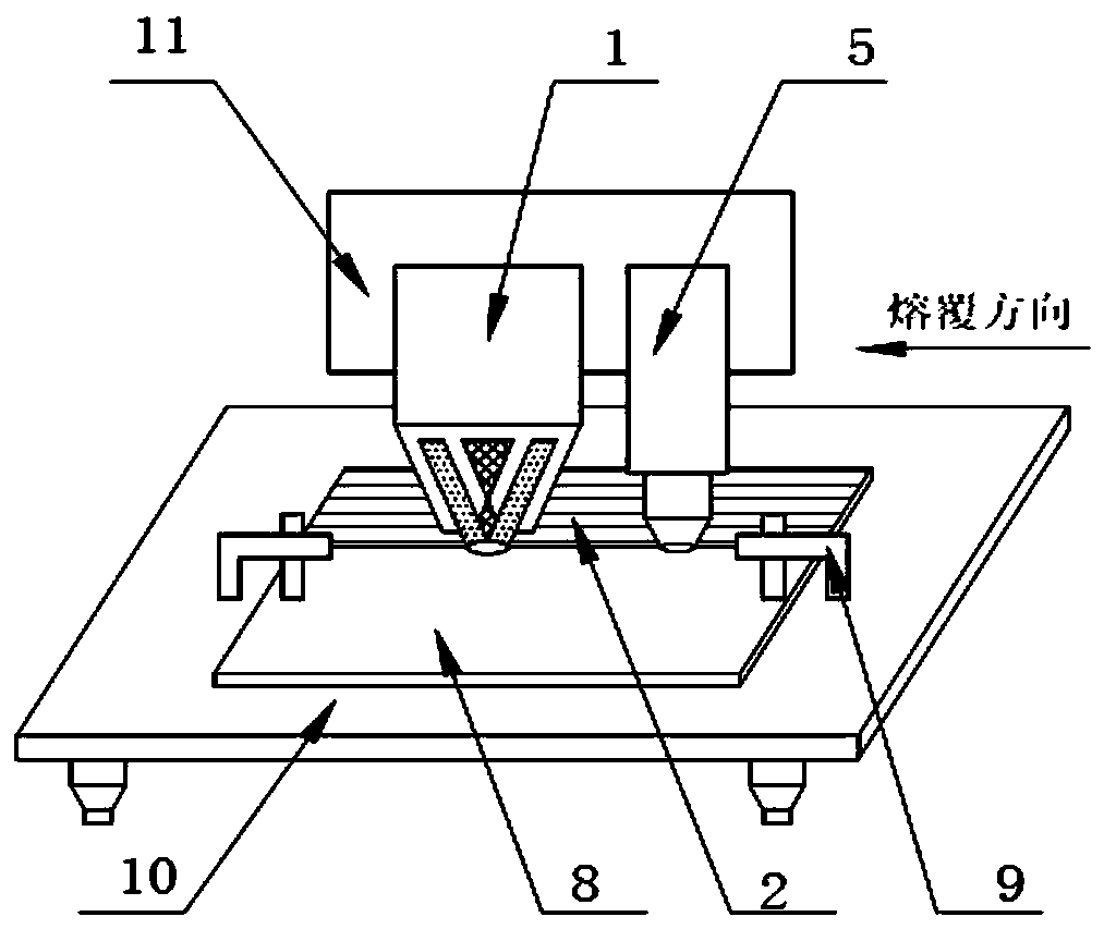Method of manufacturing clad layer on basis of vibration-assistant ultrahigh-speed laser cladding technology