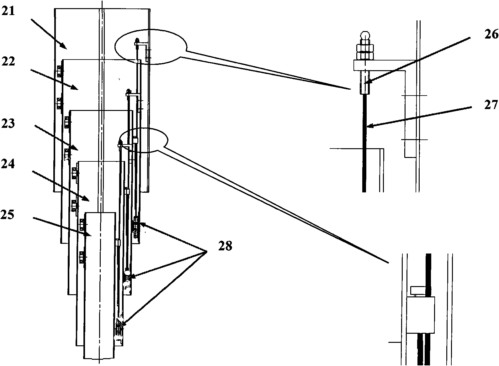 Fixing device of head end of steel wire rope