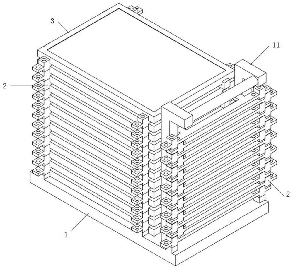 An assembled solar panel handling device