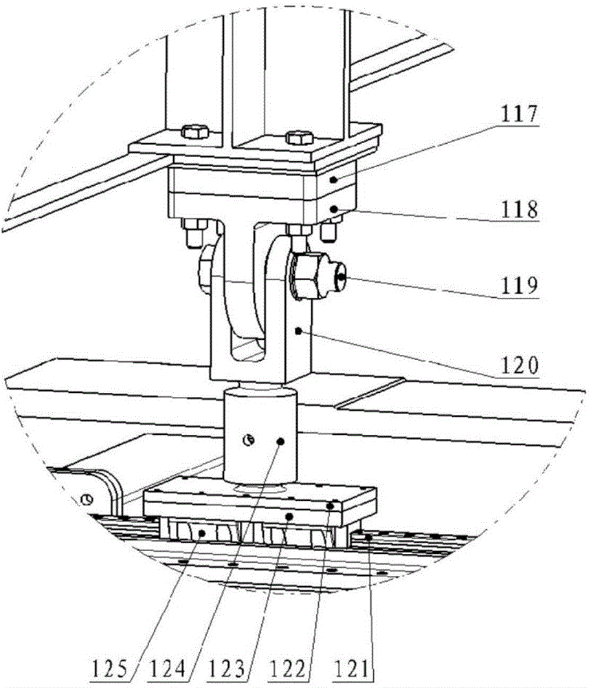 Fuselage panel combined load test device
