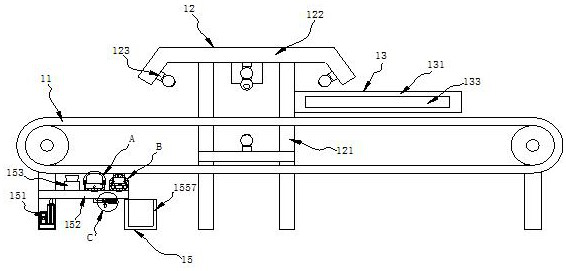 Transporting device with sorting effect for robot logistics