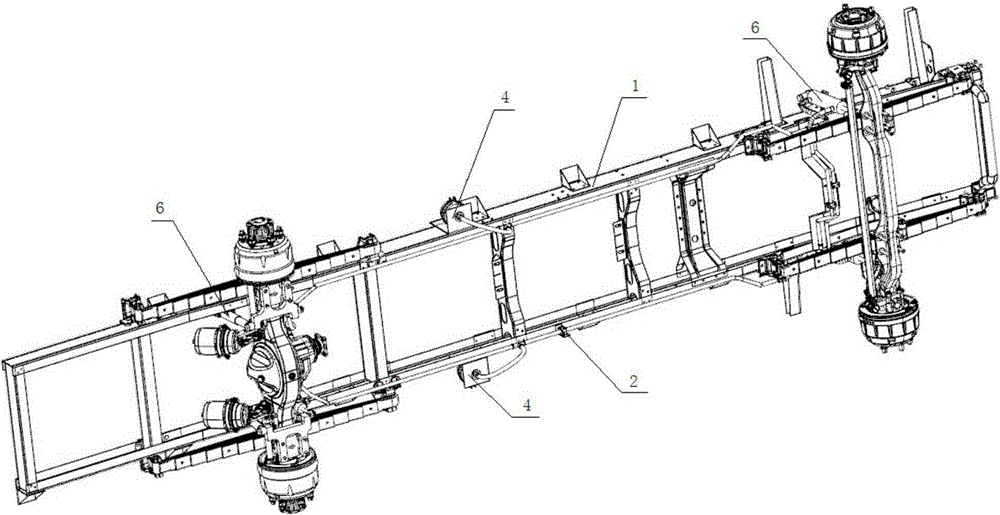 Installation structure of a hydraulic interconnection suspension system