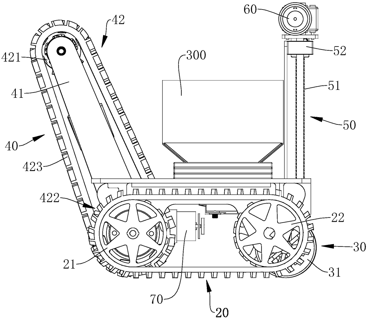 Wheel and crawler composite type walking robot
