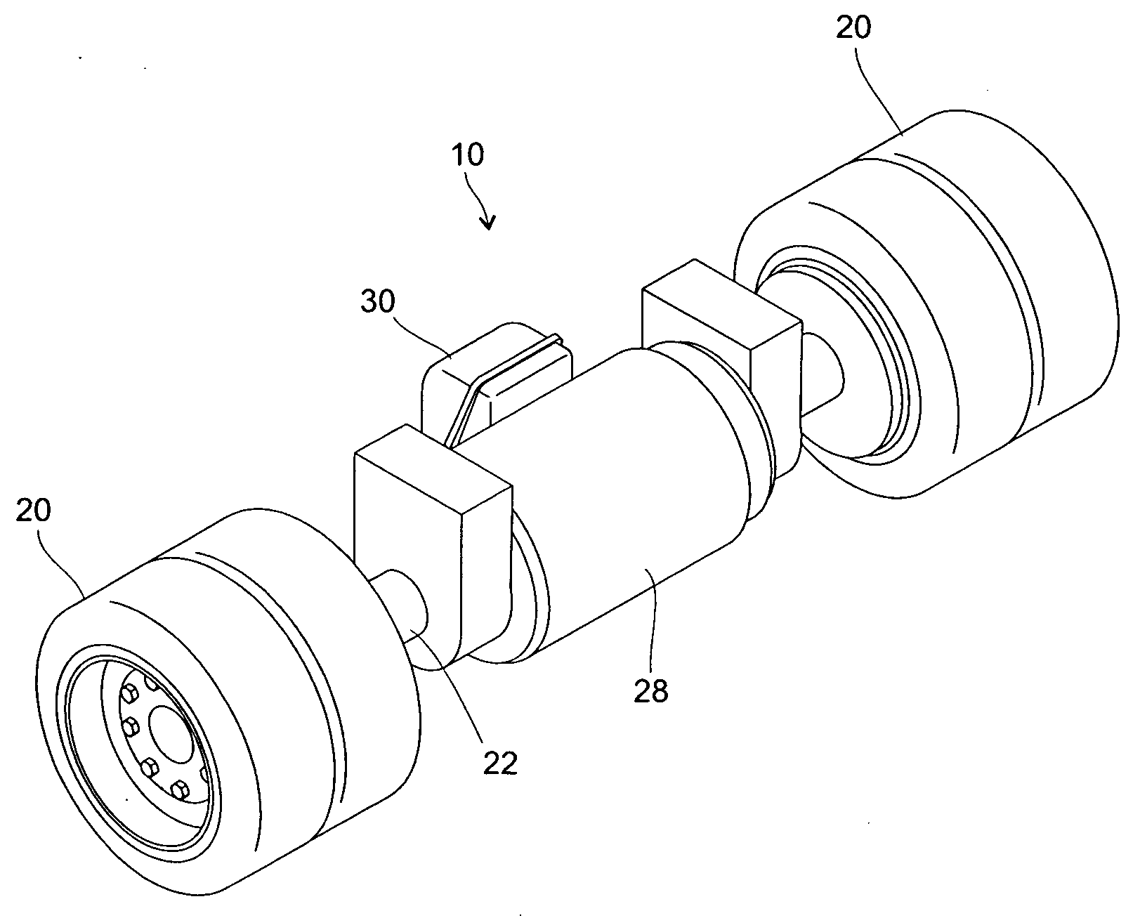 Power axle for a commercial vehicle