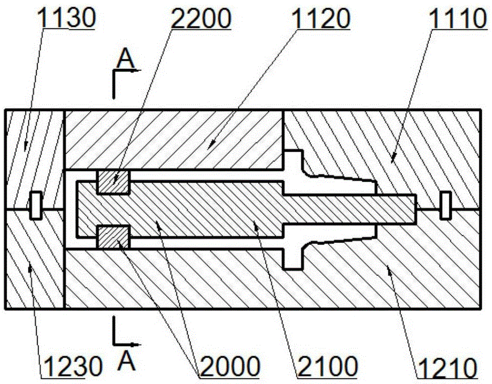 Wax injection mold for investment casting of hollow turbine blade and its rapid manufacturing method