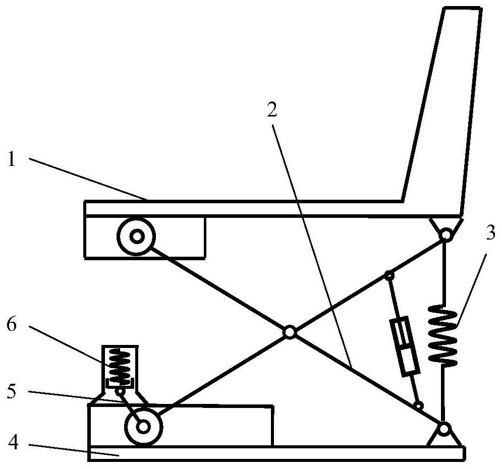 Design method of auxiliary spring stiffness of main spring compression type low frequency vibration isolation vehicle seat suspension