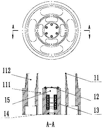 Turbine lifting device for fluidized exploitation of natural-gas hydrate