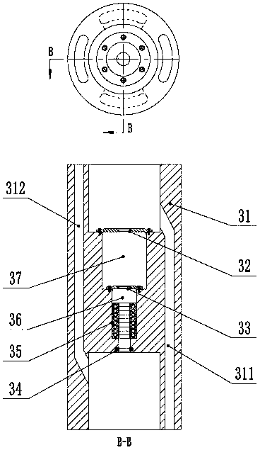 Turbine lifting device for fluidized exploitation of natural-gas hydrate
